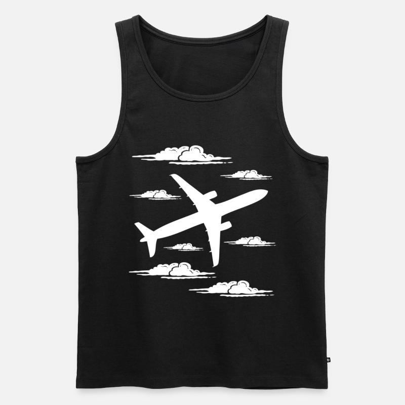 Pilot - Männer Premium Bio Tank Top - Schwarz