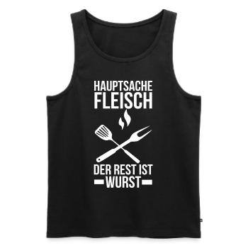 Grillen - Männer Premium Bio Tank Top - Schwarz - Vorne - Michal (187cm)