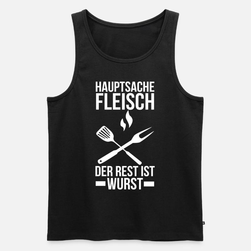 Grillen - Männer Premium Bio Tank Top - Schwarz