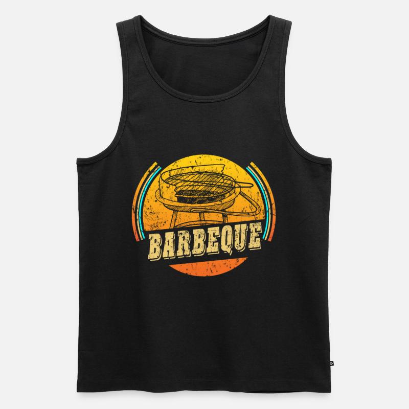 Grillen - Männer Premium Bio Tank Top - Schwarz