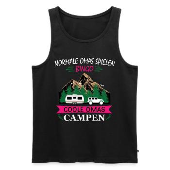 Cool Granny Camping Camping Granny - Débardeur bio Premium Homme - noir - Devant - Michal (187cm)