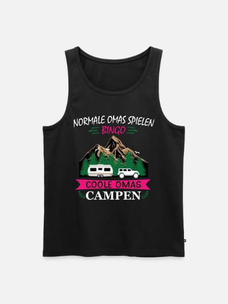 Cool Granny Camping Camping Granny - Men's Premium Organic Tank Top - black