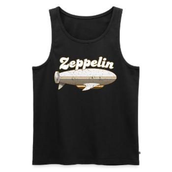 Zeppelin und Luftschiff - Männer Premium Bio Tank Top - Schwarz - Vorne - AI Model Male 178 light (178cm)