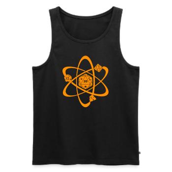 RPG Cube Dice Dragons Atom orange Design Gifts - Men's Premium Organic Tank Top - black - Front - Michal (187cm)