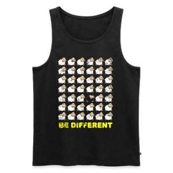 Black sheep - Men's Premium Organic Tank Top - black - Front - AI Model Male 178 light (178cm)