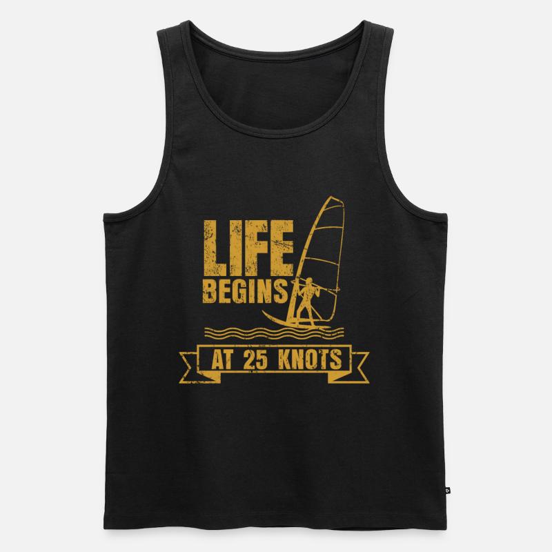 Windsurfen - Männer Premium Bio Tank Top - Schwarz