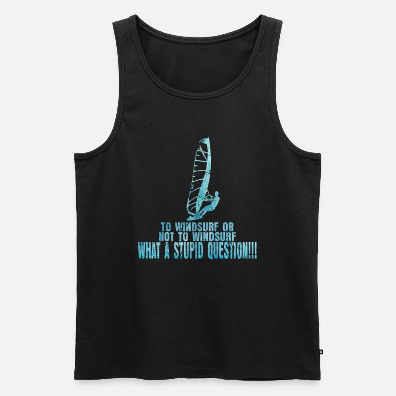 Windsurfen Sport - Männer Premium Bio Tank Top - Schwarz