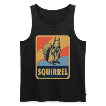 Eichhörnchen Nagetier Zootier Retro Geschenk - Männer Premium Bio Tank Top - Schwarz - Vorne - Michal (187cm)
