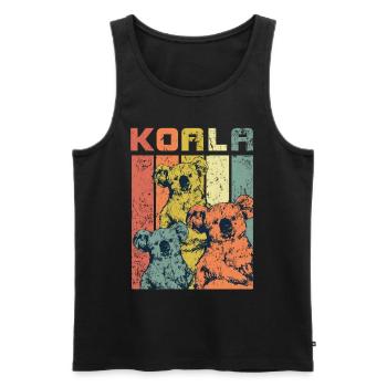 Koala bear - Men's Premium Organic Tank Top - black - Front - AI Model Male 178 light (178cm)