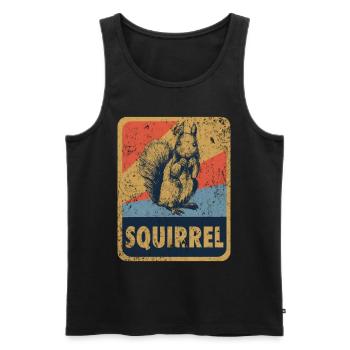 squirrel - Men's Premium Organic Tank Top - black - Front - AI Model Male 178 light (178cm)