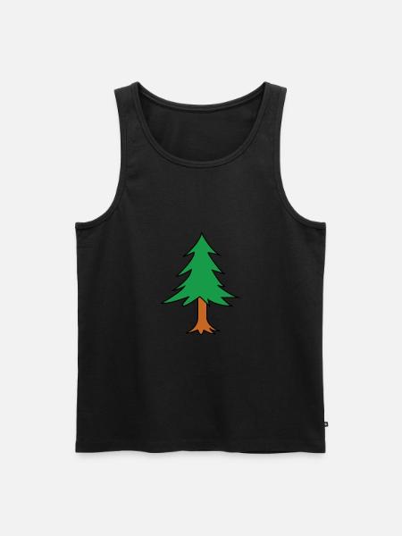 Fir tree træ gran gartner skov skov gave - Herre Premium økologisk tanktop - sort