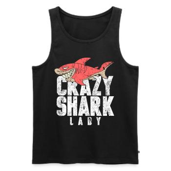 Shark Fish Girl - Men's Premium Organic Tank Top - black - Front - AI Model Male 178 light (178cm)