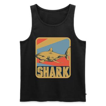 Shark fish - Men's Premium Organic Tank Top - black - Front - AI Model Male 178 light (178cm)