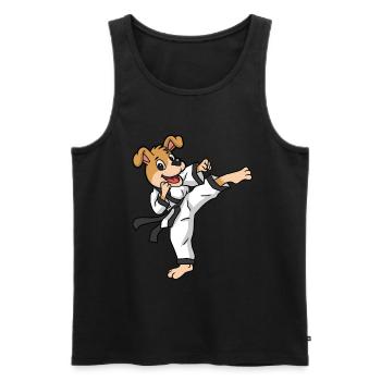 Karate Dog Judo Dogs Sports Kids Club - Men's Premium Organic Tank Top - black - Front - Michal (187cm)