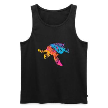 turtle - Men's Premium Organic Tank Top - black - Front - Michal (187cm)