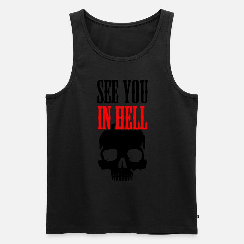 See You In Hell - Männer Premium Bio Tank Top - Schwarz