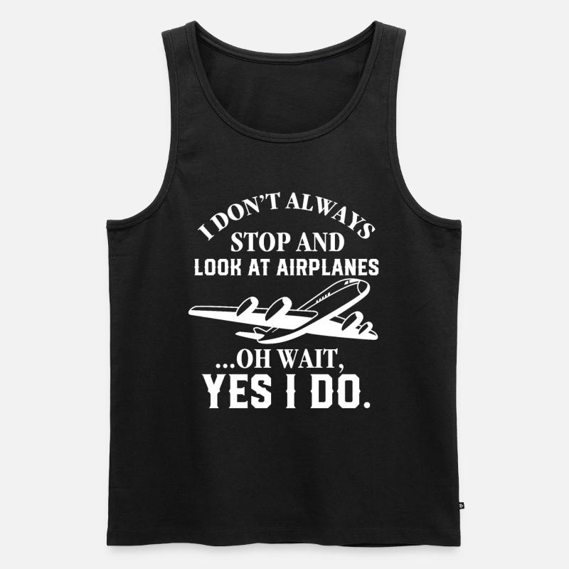 Planespotter - Männer Premium Bio Tank Top - Schwarz