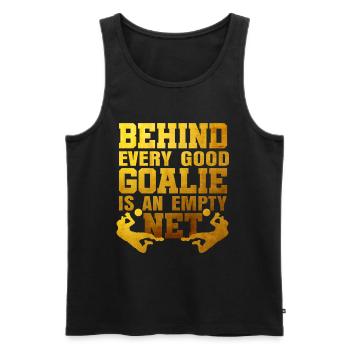 Soccer goalkeeper gift - Men's Premium Organic Tank Top - black - Front - Michal (187cm)