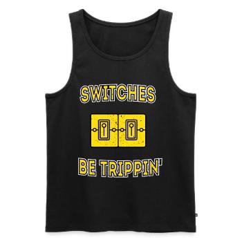Electrician Electricity Electricity Electricity Construction Site - Men's Premium Organic Tank Top - black - Front - Michal (187cm)