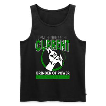 Electrician Electricity Electricity Electricity Construction Site - Men's Premium Organic Tank Top - black - Front - Michal (187cm)