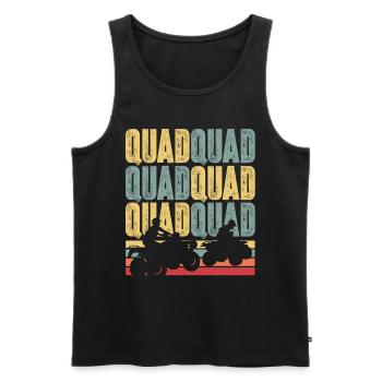 Quad Quad Sport - Débardeur bio Premium Homme - noir - Devant - Michal (187cm)
