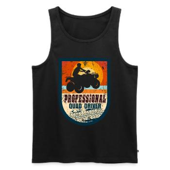 Quad ATV - Men's Premium Organic Tank Top - black - Front - AI Model Male 178 light (178cm)