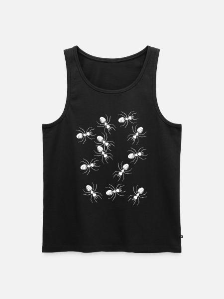 Mieren Mieren Insecten Insecten Ongedierte Fobie - Mannen Premium Bio Tanktop - zwart