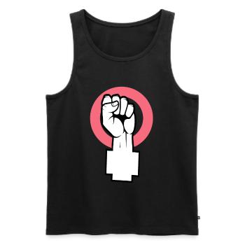 female revolution women power feminist - Men's Premium Organic Tank Top - black - Front - Michal (187cm)