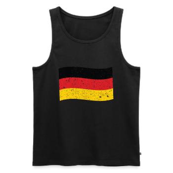 Germany Flag German Flag - Men's Premium Organic Tank Top - black - Front - AI Model Male 178 light (178cm)