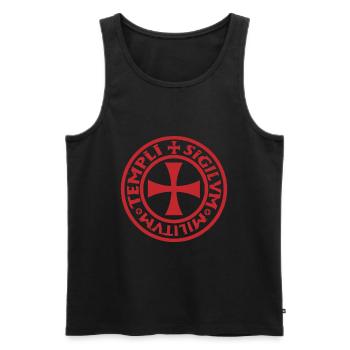 Crusader Knight Christianity Christian Crusade - Men's Premium Organic Tank Top - black - Front - AI Model Male 178 light (178cm)