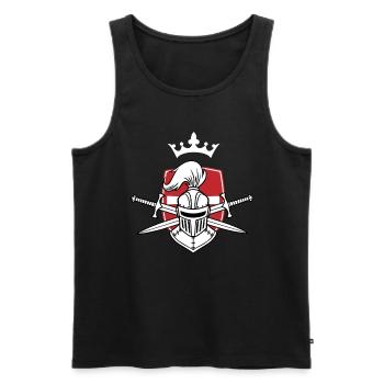 Kreuzritter Ritter Christ Christentum Kreuzzug - Männer Premium Bio Tank Top - Schwarz - Vorne - AI Model Male 178 light (178cm)