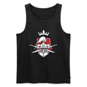 Kreuzritter Ritter Christ Christentum Kreuzzug - Männer Premium Bio Tank Top - Schwarz - Vorne - AI Model Male 178 light (178cm)