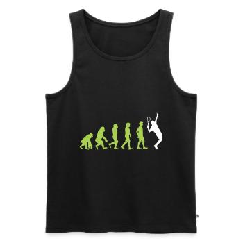 Tennis - Männer Premium Bio Tank Top - Schwarz - Vorne - Michal (187cm)