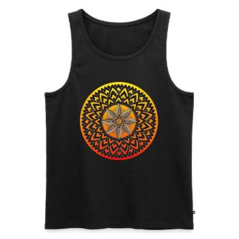 Yoga mandala - Men's Premium Organic Tank Top - black - Front - Michal (187cm)
