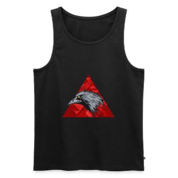 Crow - Men's Premium Organic Tank Top - black - Front - AI Model Male 178 light (178cm)