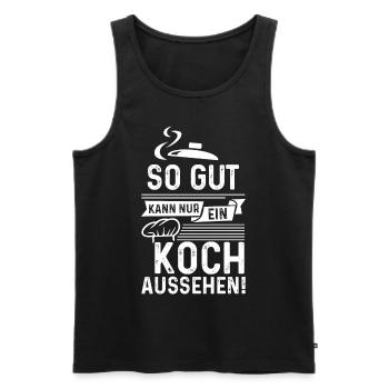Lustiges Koch Geschenk - GUT AUSSEHENDER KOCH - Männer Premium Bio Tank Top - Schwarz - Vorne - AI Model Male 178 light (178cm)