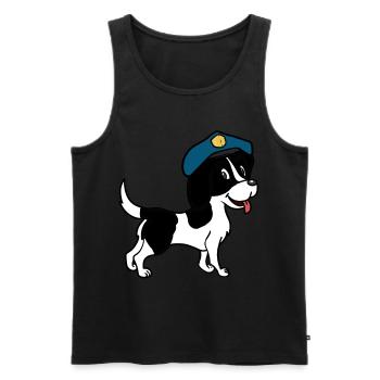 Chien police chien chien chien de garde chien de garde animaux de la police - Débardeur bio Premium Homme - noir - Devant - Michal (187cm)