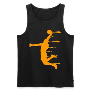 Basket-ball basketball joueur de basket-ball cadeau - Débardeur bio Premium Homme - noir - Devant - Michal (187cm)