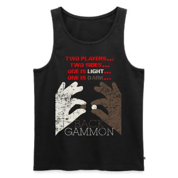 Backgammon Brettspiel Geschenk - Männer Premium Bio Tank Top - Schwarz - Vorne - Michal (187cm)