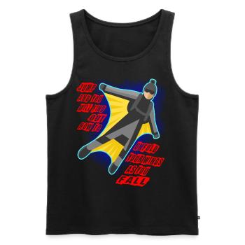 Base Jumping Fallschirm Springen Geschenk - Männer Premium Bio Tank Top - Schwarz - Vorne - AI Model Male 178 light (178cm)