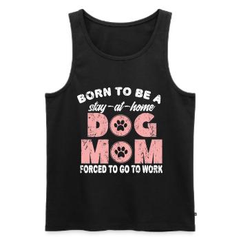 Chiens Maman - Débardeur bio Premium Homme - noir - Devant - AI Model Male 178 light (178cm)