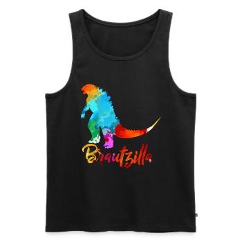Brautzilla Design Braut Bräutigam Hochzeit JGA - Männer Premium Bio Tank Top - Schwarz - Vorne - Michal (187cm)