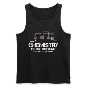Chemistry cooking - Men's Premium Organic Tank Top - black - Front - Michal (187cm)