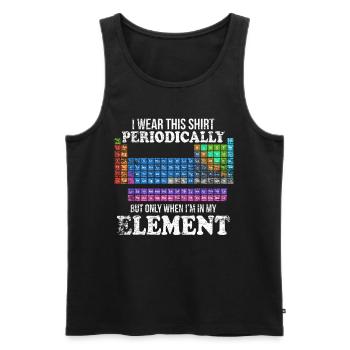 Funny chemistry chemist element - Men's Premium Organic Tank Top - black - Front - AI Model Male 178 light (178cm)