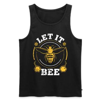 Bee bumblebee gift - Men's Premium Organic Tank Top - black - Front - AI Model Male 178 light (178cm)