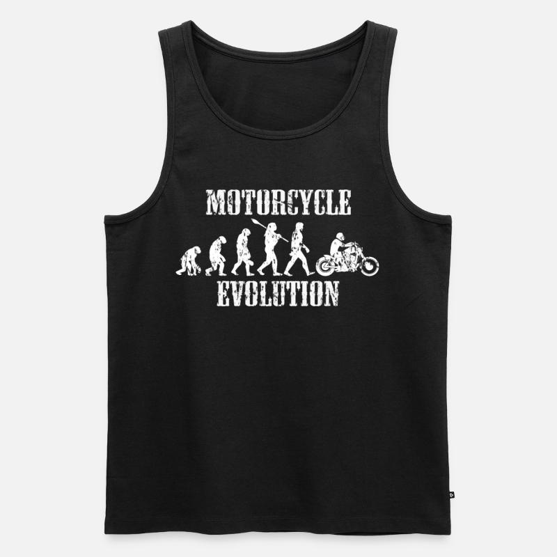 Cadeau moto moto Evolution - Débardeur bio Premium Homme - noir