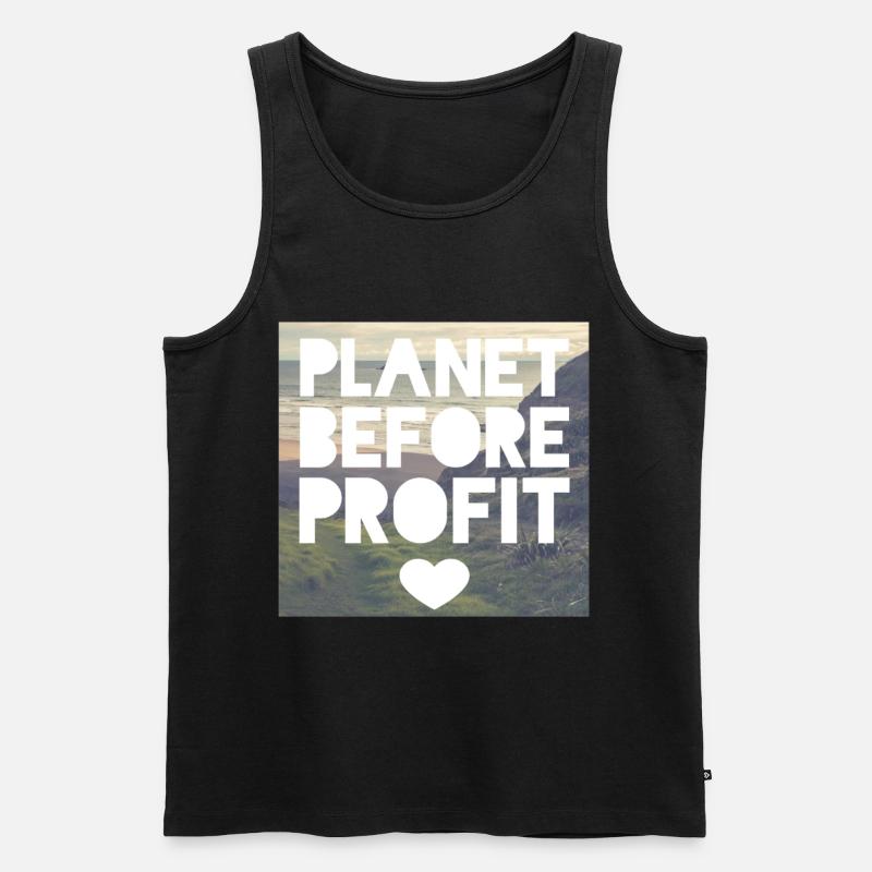 Umweltschützer - Männer Premium Bio Tank Top - Schwarz
