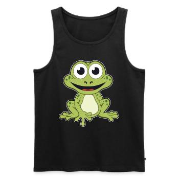 Grenouille quark animal faune nature forêt grenouilles - Débardeur bio Premium Homme - noir - Devant - Michal (187cm)