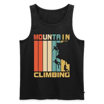 Climbing retro gift - Men's Premium Organic Tank Top - black - Front - Michal (187cm)