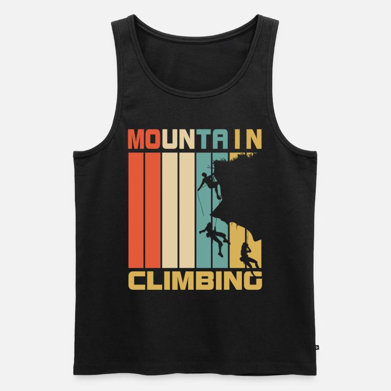 Klettern Retro Geschenk - Männer Premium Bio Tank Top - Schwarz